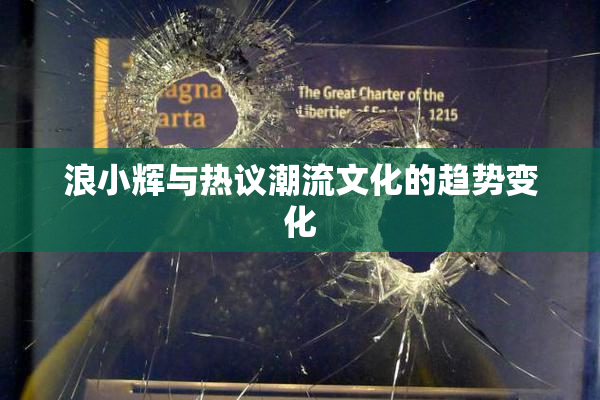 浪小辉与热议潮流文化的趋势变化