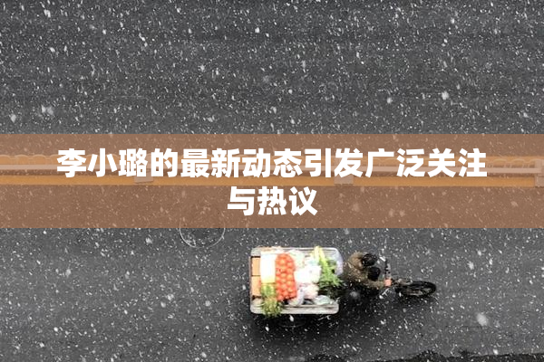 李小璐的最新动态引发广泛关注与热议