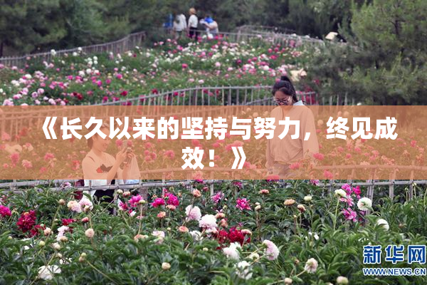 《长久以来的坚持与努力，终见成效！》