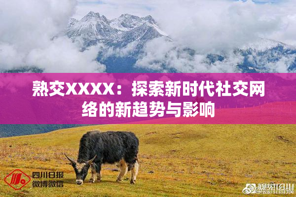 熟交XXXX：探索新时代社交网络的新趋势与影响
