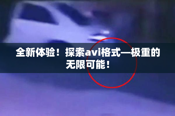 全新体验！探索avi格式―极重的无限可能！