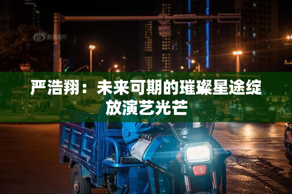 严浩翔：未来可期的璀璨星途绽放演艺光芒