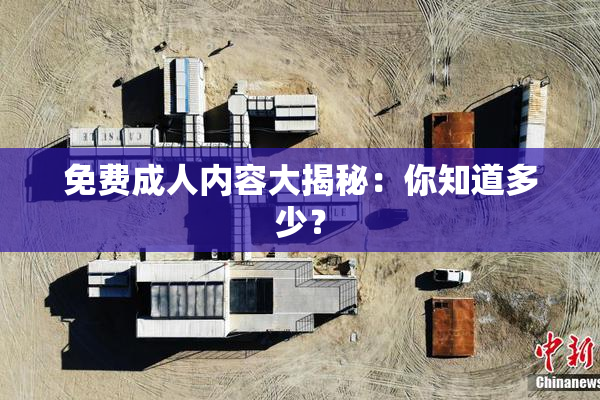 免费成人内容大揭秘：你知道多少？