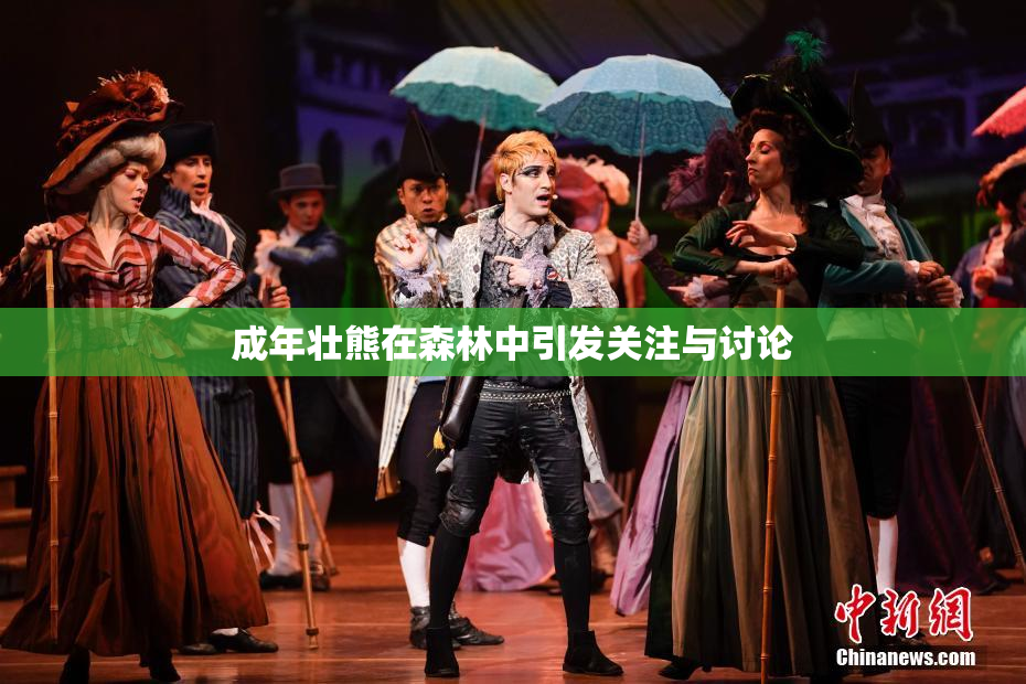 成年壮熊在森林中引发关注与讨论