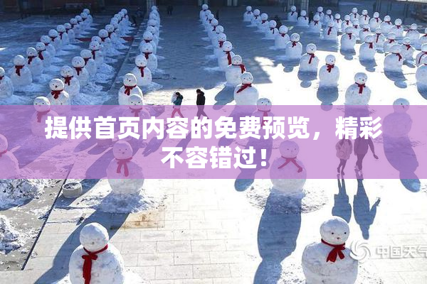 提供首页内容的免费预览，精彩不容错过！