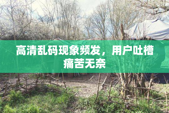 高清乱码现象频发，用户吐槽痛苦无奈