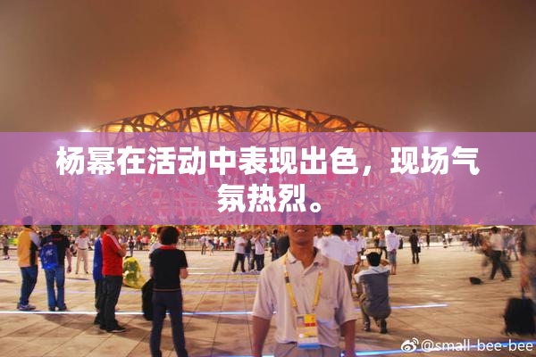 杨幂在活动中表现出色，现场气氛热烈。