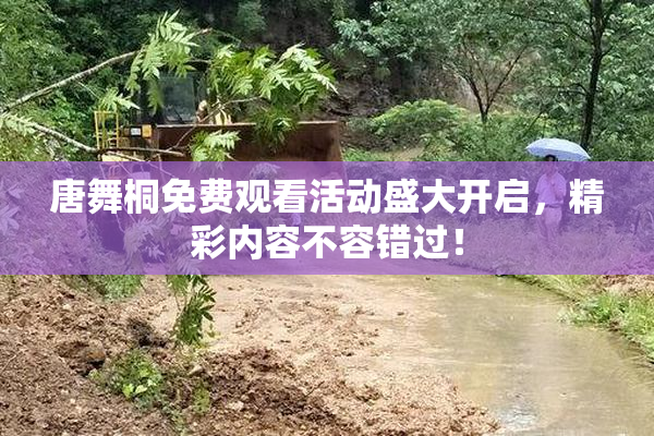 唐舞桐免费观看活动盛大开启，精彩内容不容错过！