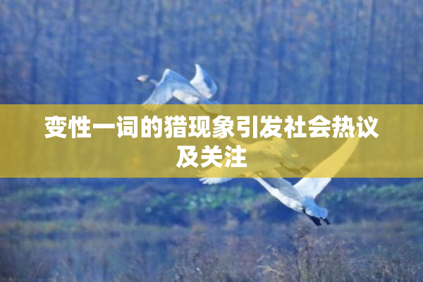 变性一词的猎现象引发社会热议及关注