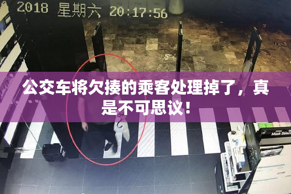 公交车将欠揍的乘客处理掉了，真是不可思议！