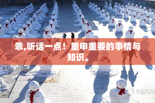 乖,听话一点！重申重要的事情与知识。