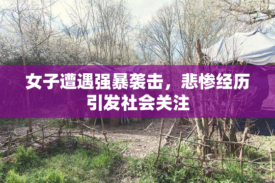 女子遭遇强暴袭击，悲惨经历引发社会关注