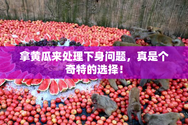 拿黄瓜来处理下身问题，真是个奇特的选择！