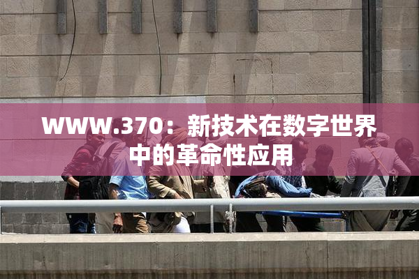 WWW.370：新技术在数字世界中的革命性应用
