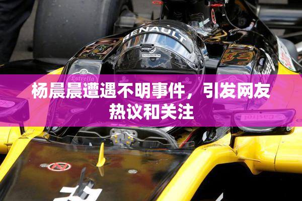 杨晨晨遭遇不明事件，引发网友热议和关注