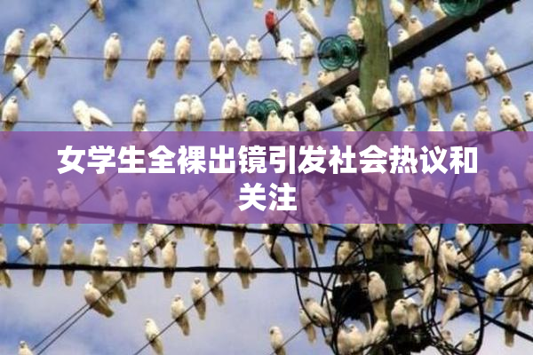 女学生全裸出镜引发社会热议和关注