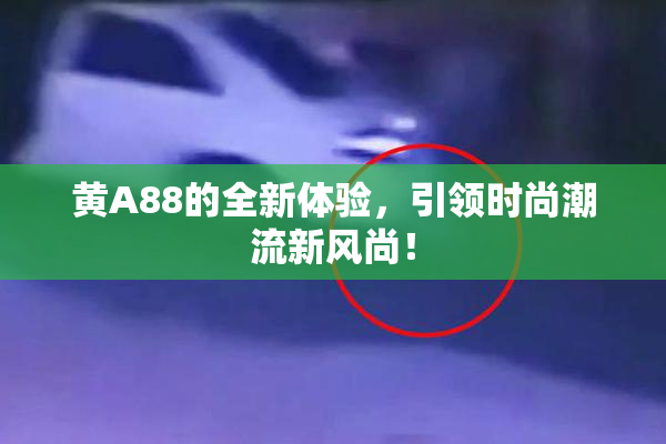 黄A88的全新体验，引领时尚潮流新风尚！