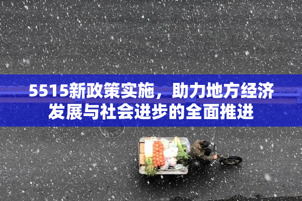 5515新政策实施，助力地方经济发展与社会进步的全面推进