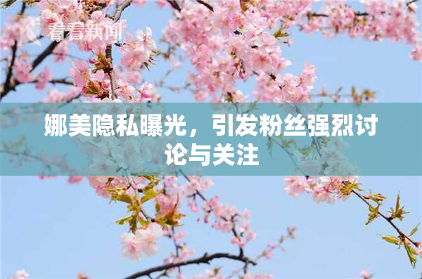 娜美隐私曝光，引发粉丝强烈讨论与关注