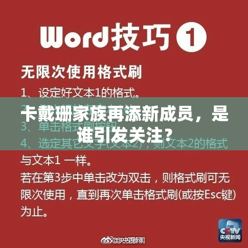 卡戴珊家族再添新成员，是谁引发关注？