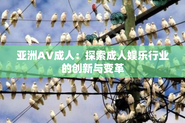 亚洲AV成人：探索成人娱乐行业的创新与变革