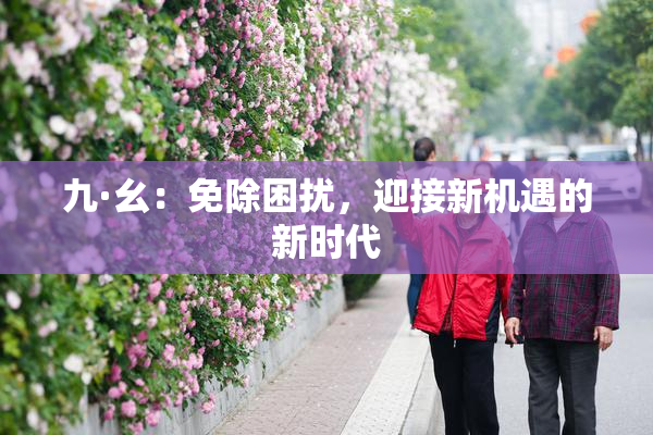 九·幺：免除困扰，迎接新机遇的新时代