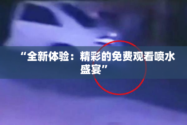 “全新体验：精彩的免费观看喷水盛宴”