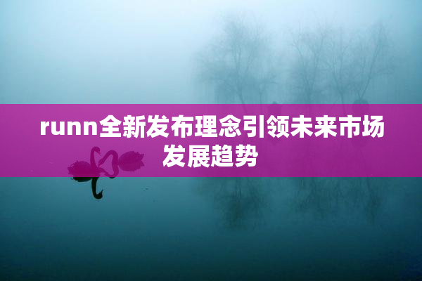 runn全新发布理念引领未来市场发展趋势