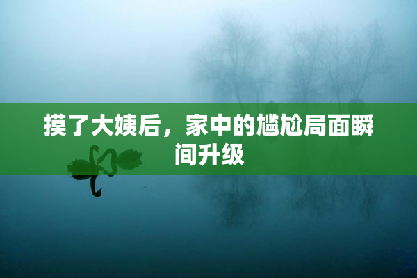摸了大姨后，家中的尴尬局面瞬间升级