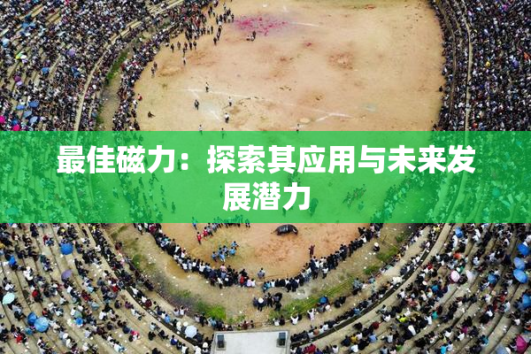 最佳磁力：探索其应用与未来发展潜力
