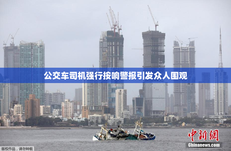 公交车司机强行按响警报引发众人围观