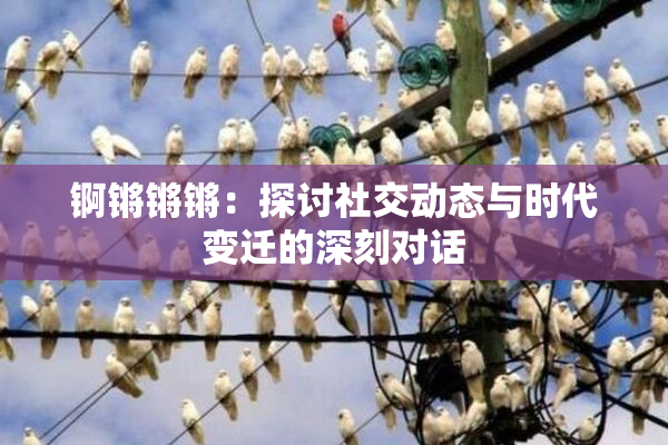 锕锵锵锵：探讨社交动态与时代变迁的深刻对话