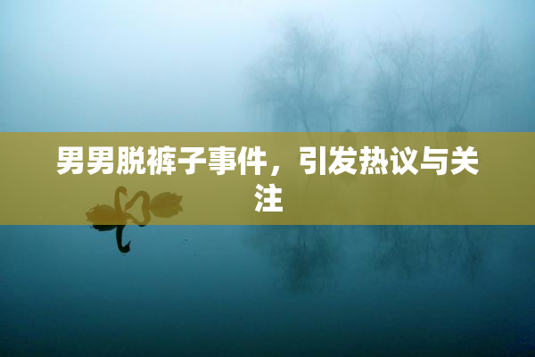 男男脱裤子事件，引发热议与关注