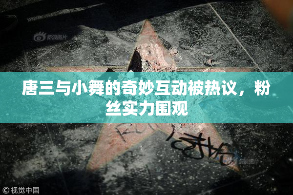 唐三与小舞的奇妙互动被热议，粉丝实力围观