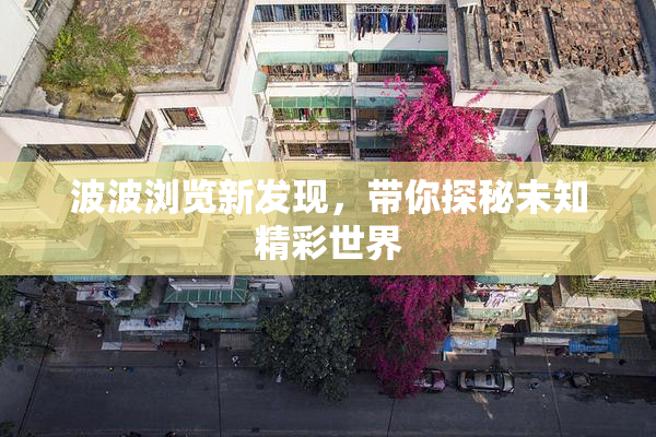 波波浏览新发现，带你探秘未知精彩世界