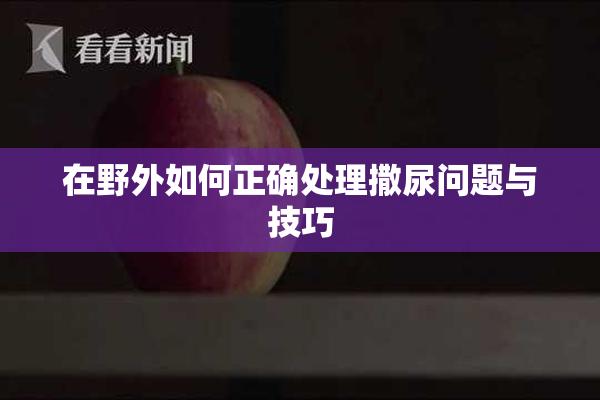 在野外如何正确处理撒尿问题与技巧