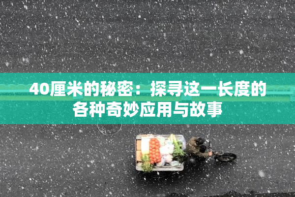 40厘米的秘密：探寻这一长度的各种奇妙应用与故事