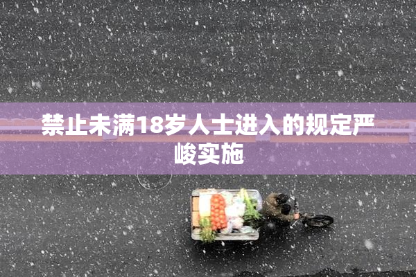 禁止未满18岁人士进入的规定严峻实施