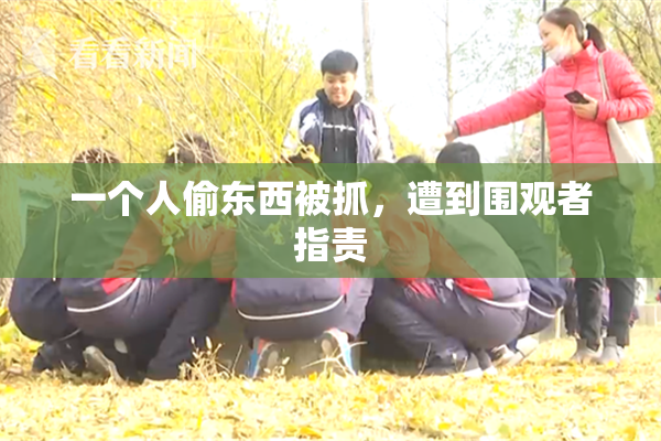 一个人偷东西被抓，遭到围观者指责