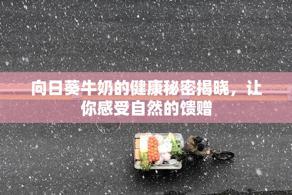 向日葵牛奶的健康秘密揭晓，让你感受自然的馈赠