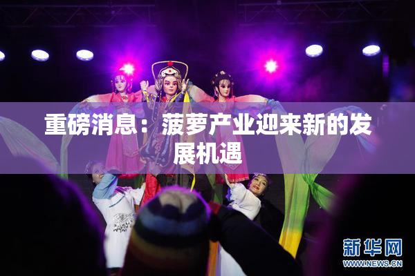 重磅消息：菠萝产业迎来新的发展机遇
