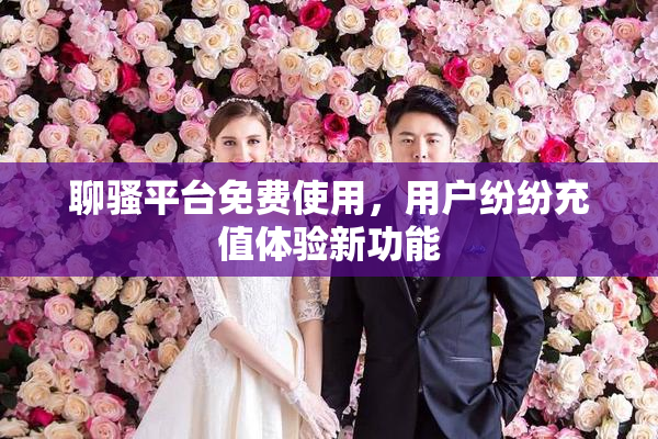 聊骚平台免费使用，用户纷纷充值体验新功能