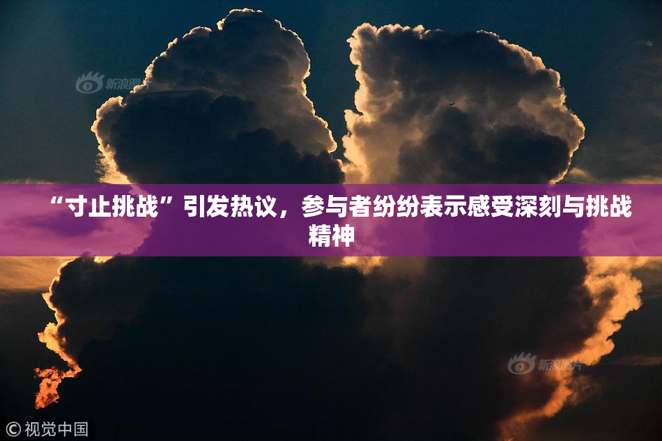 “寸止挑战”引发热议，参与者纷纷表示感受深刻与挑战精神