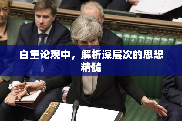 白重论观中，解析深层次的思想精髓