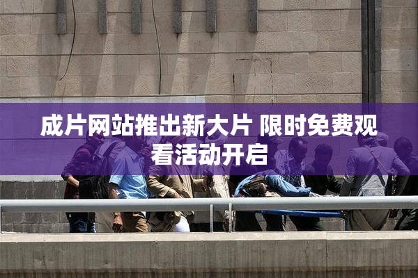 成片网站推出新大片 限时免费观看活动开启