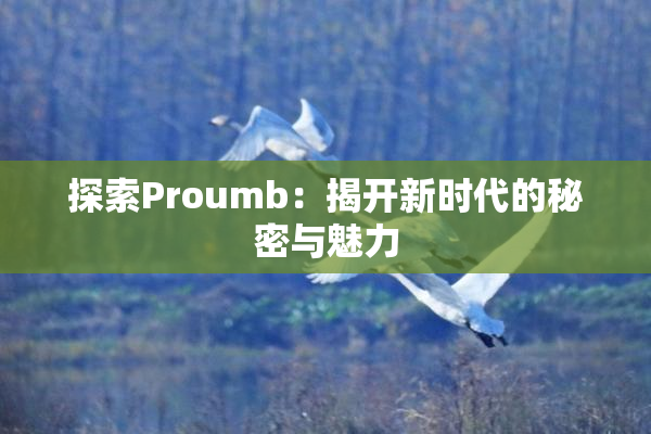 探索Proumb：揭开新时代的秘密与魅力