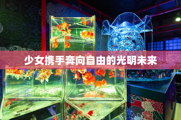 少女携手奔向自由的光明未来