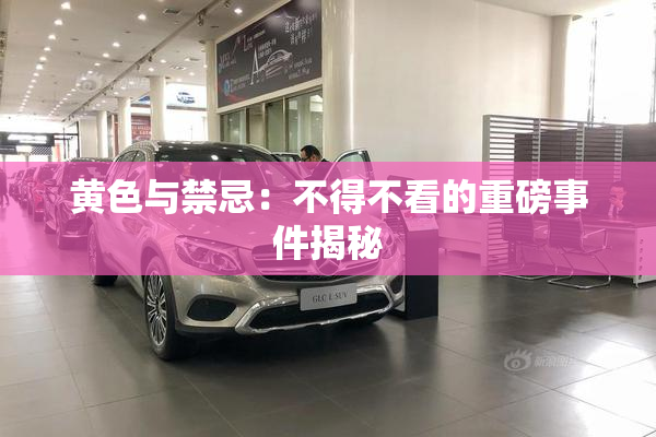 黄色与禁忌：不得不看的重磅事件揭秘