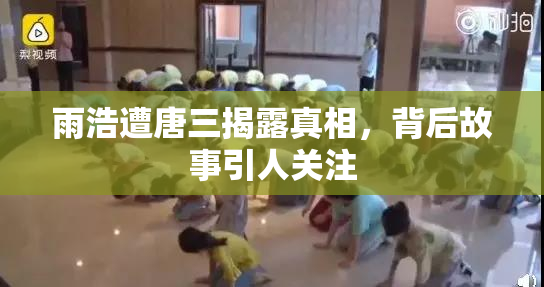 雨浩遭唐三揭露真相，背后故事引人关注