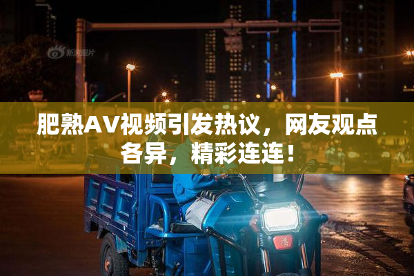 肥熟AV视频引发热议，网友观点各异，精彩连连！